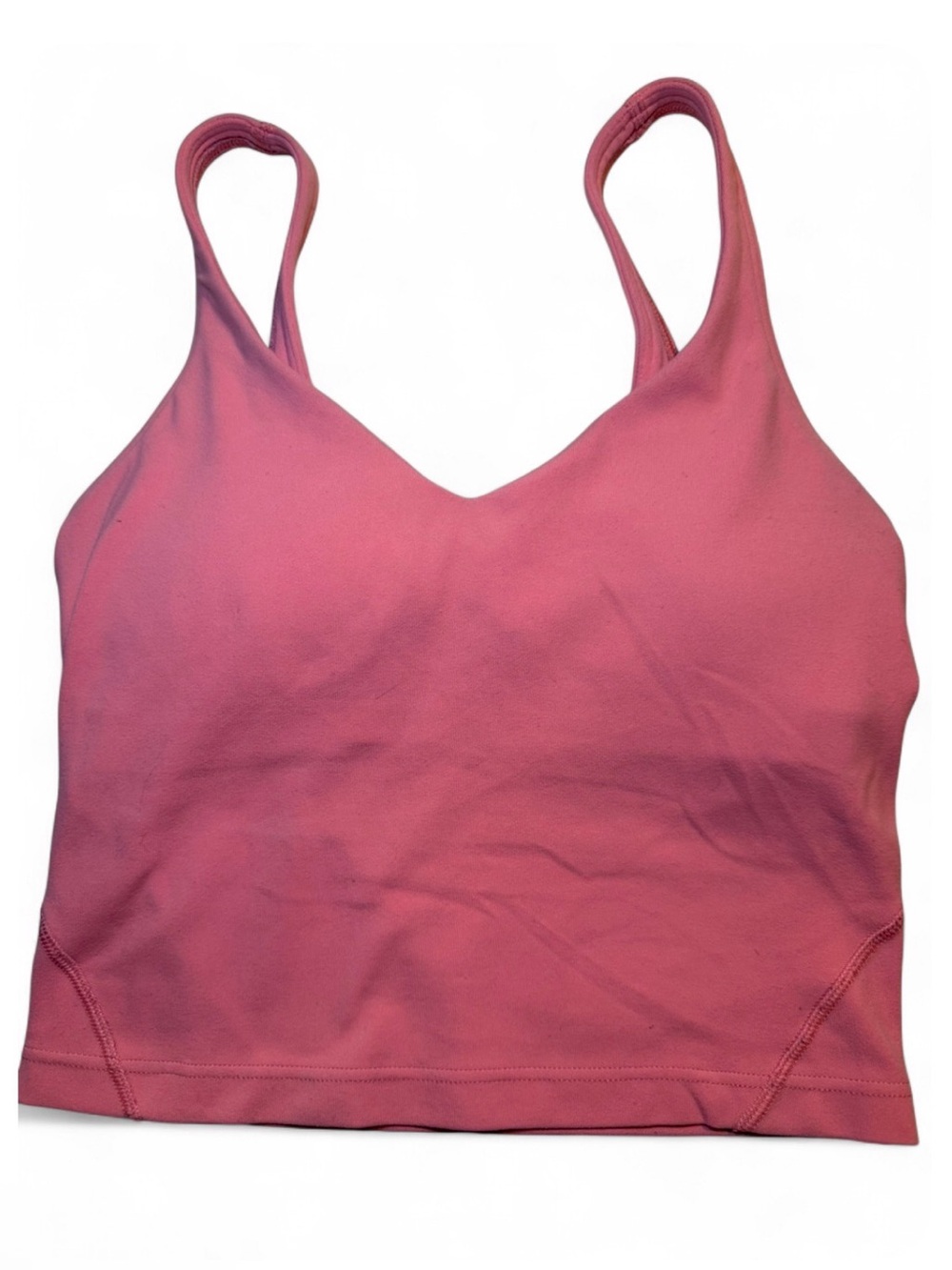 Lululemon Guava Pink Align Sports Bra Pink Longline Cropped Tank Yoga Top Size 0